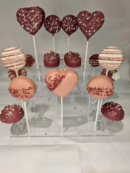 Heart shaped cake pops